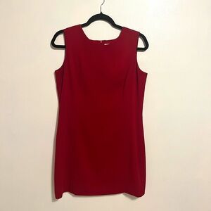 Josephine Chaus Petite Red Sheath Sleeveless Dress Size 10